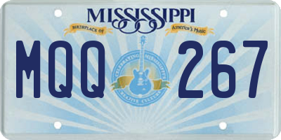MS license plate MQQ267