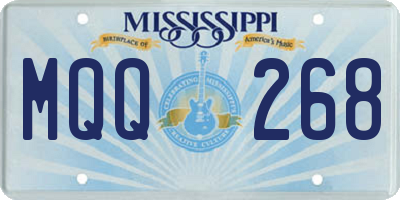 MS license plate MQQ268