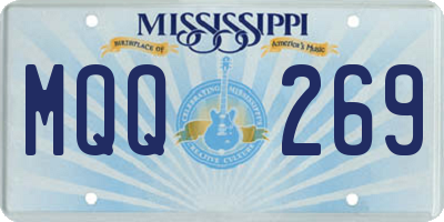 MS license plate MQQ269