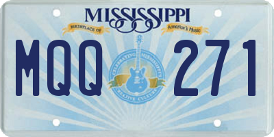 MS license plate MQQ271