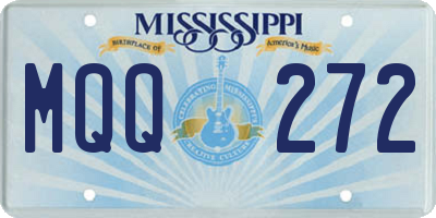 MS license plate MQQ272
