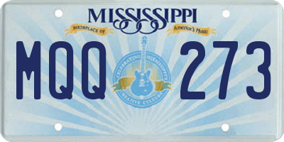 MS license plate MQQ273