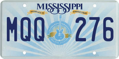 MS license plate MQQ276