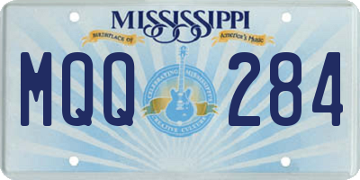 MS license plate MQQ284