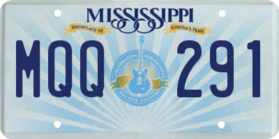 MS license plate MQQ291