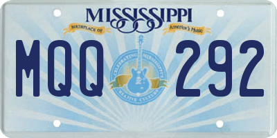 MS license plate MQQ292