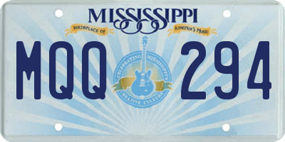 MS license plate MQQ294