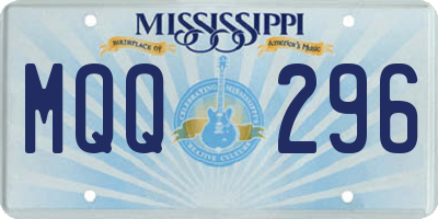 MS license plate MQQ296