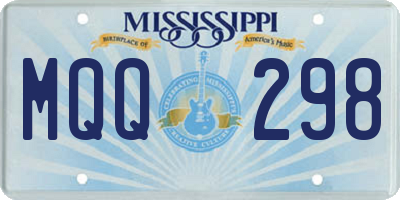MS license plate MQQ298