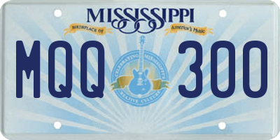 MS license plate MQQ300