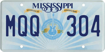 MS license plate MQQ304
