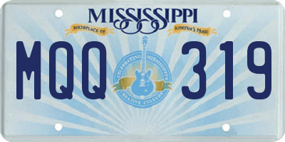 MS license plate MQQ319