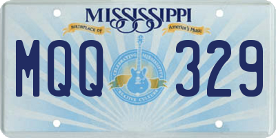MS license plate MQQ329