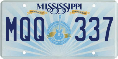 MS license plate MQQ337