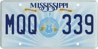 MS license plate MQQ339