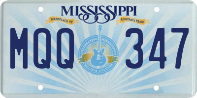 MS license plate MQQ347