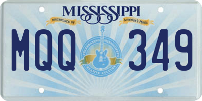 MS license plate MQQ349