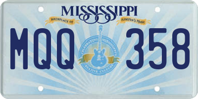 MS license plate MQQ358