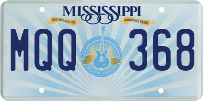 MS license plate MQQ368