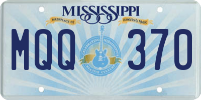 MS license plate MQQ370