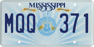 MS license plate MQQ371
