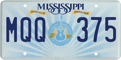 MS license plate MQQ375