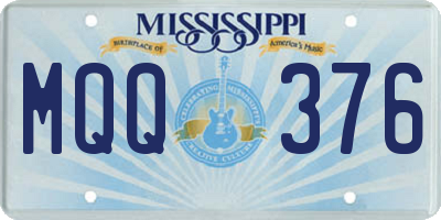 MS license plate MQQ376