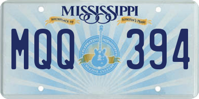MS license plate MQQ394