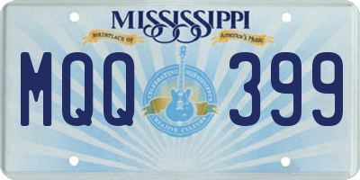 MS license plate MQQ399