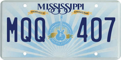 MS license plate MQQ407