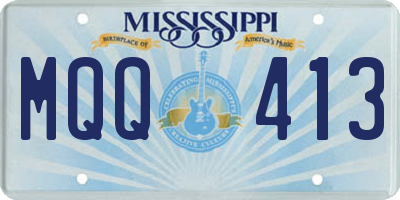 MS license plate MQQ413