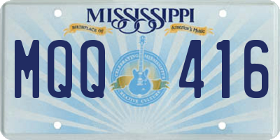 MS license plate MQQ416