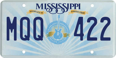 MS license plate MQQ422