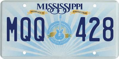 MS license plate MQQ428