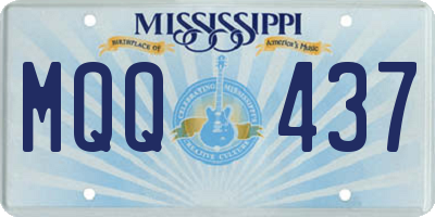 MS license plate MQQ437