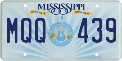 MS license plate MQQ439