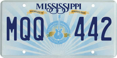 MS license plate MQQ442
