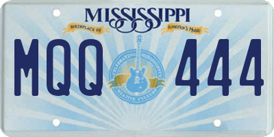 MS license plate MQQ444