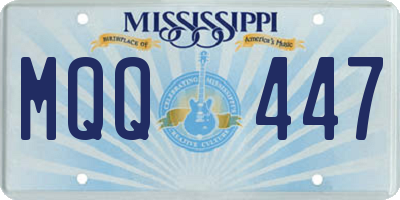 MS license plate MQQ447