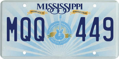 MS license plate MQQ449
