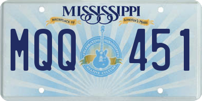 MS license plate MQQ451