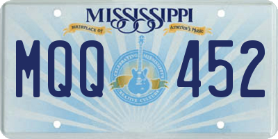 MS license plate MQQ452