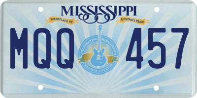 MS license plate MQQ457