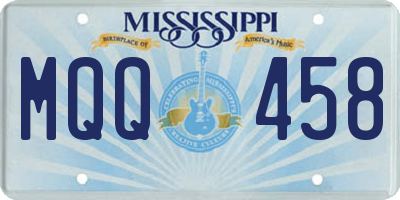 MS license plate MQQ458