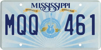 MS license plate MQQ461