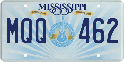 MS license plate MQQ462