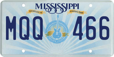 MS license plate MQQ466