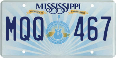 MS license plate MQQ467