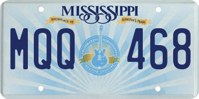MS license plate MQQ468