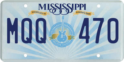 MS license plate MQQ470